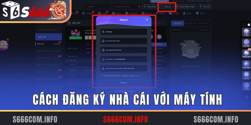 Chi tiết cách đăng ký nhà cái với máy tính