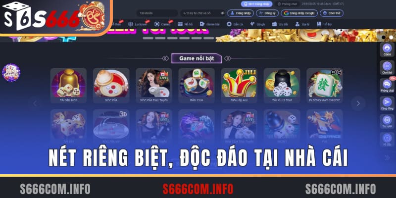 nét riêng độc đáo tại nhà cái s666